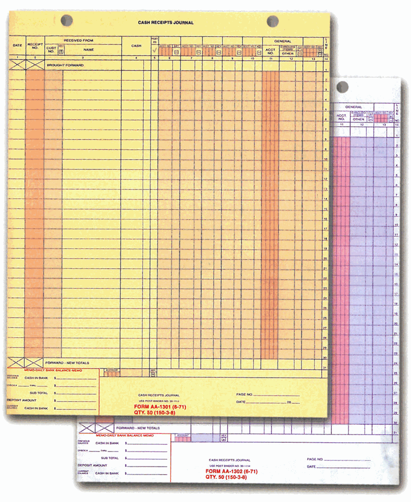 cash receipts journal cash receipts journal