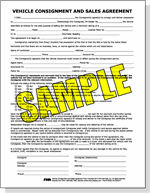 vehicle consignment and sales agreement form vehicle consignment form
